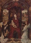 unknow artist The madonna and child enthroned,attended by angels playing musical instruments china oil painting artist
